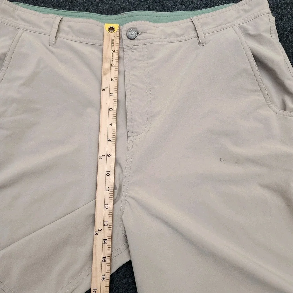 Free Fly Mens Sz 40 Hybrid Shorts Khaki Solid Stretch Quick Dry Outdoor Comfort